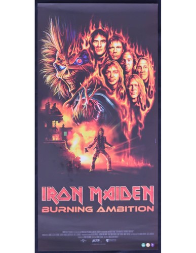Locandina iron maiden burning - maiden,